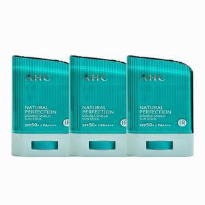 [AHC] 내추럴 퍼펙션 더블 쉴드 선스틱 14g (SPF 50+) 초록색 3개