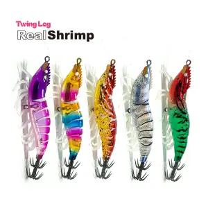 트윙레그 5종1세트 리얼 새우에기 쉬림프웜 6cm 8cm 쭈꾸미 갑오징어 문어 UV 야광 미끼