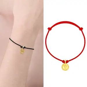 [골드퀸즈] 24K 할로우 순금 엘리자베스 코인 매듭 팔찌