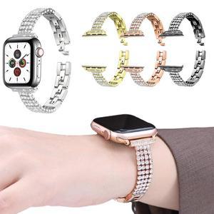 애플워치 9 8 7 6 5 4 3 2 se2 호환 반짝 메탈 큐빅 체인 밴드 스트랩 시계줄