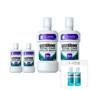 리스테린 헬씨 브라이트 750ml, 2개 + 250ml, 2개 + 증정(쿨민트 100ml, 2개)