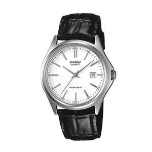 [카시오] MTP-1183E-7A 남성 라운드 아날로그 가죽 손목 시계