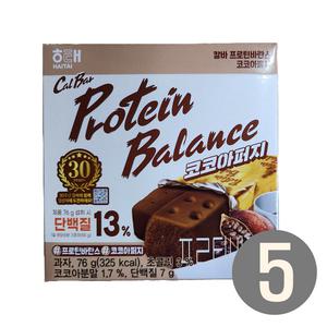 해태 칼바프로틴발란트 코코아퍼지 76g x 5