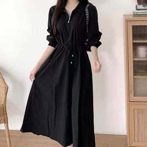 모노무드 zz645251 여자 카라 블랙 롱원피스 봄 가을 환절기