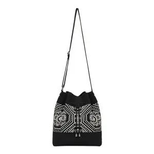 [위시드]패턴 배색 미니 버킷 크로스백 (WICBBG010)