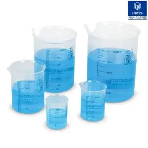 러닝리소스 비이커 세트 5종 과학실험 플라스틱 비커 부피 재기 액체 측정 계량컵 수업용