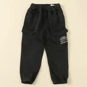 [롯데백화점]지프 기모 오비스티링 아웃포켓 블랙 데님 조거  KN4DPU751