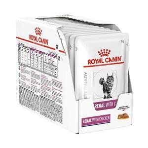 로얄캐닌 캣 레날 위드 치킨 파우치 85g x12개 신장관리