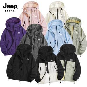 지프 JEEP SPIRIT 남녀공용 아웃도어 속건성 하이넥 후드 방수 방풍자켓 바람막이 JP2377