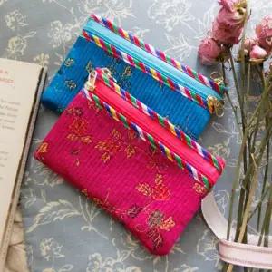 3포켓 비단 누빔 동전지갑 5colors) 예쁜동전지갑 귀여운동전지갑 비단동전지갑 한국풍동전지갑