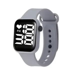 전자 디지털 다조 사각 스크린 실리콘 손목 시계 손목시계 LED손목시계 밴드손목시계