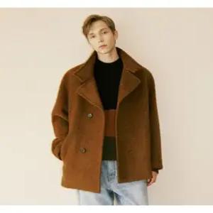 울 블렌디드 알파카 하이넥 숏 코트(FHLAX7358)