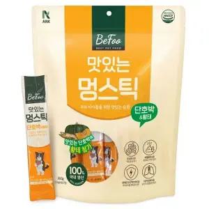 강아지퓨레 맛있는 멍스틱 단호박 황태 360g 강아지 츄르 간식