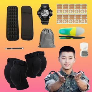 디앤제이 훈련소 준비물 실속 9종 세트 신형 군장 어깨보호대 무릎 팔꿈치보호대 실리콘깔창 시계 물집보호