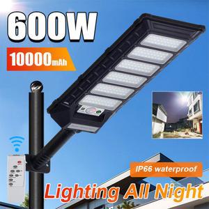태양광 LED 조명 넓은 범위 외부 램프 방수 랜턴 모션 센서 포함 야외 거리 마당 600W