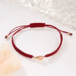 [비앤비골드] 14K/18K 로렛트 컷팅 물고기 실크끈 매듭 팔찌 PNB41905