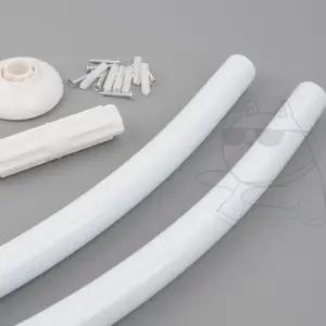 커튼봉 샤워실 레일 곡선 형태 커튼 고정용 바 장식용 봉 (WFJDOHO)