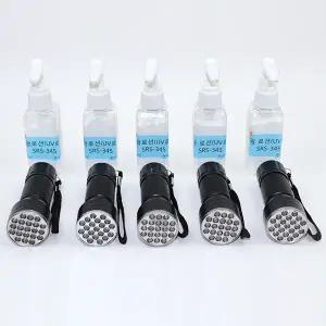 손 세균검사 형광로션 UV로션 50ml(5개1조) + UV 자외선손전등21구 5개