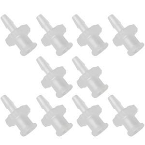 MEOTOT 10pcs 암컷 루어 락 1/4인치 폴리카보네이트 호스 바브 어댑터 실험실 생화학/분석 기기, 식품 기계 및 수족관 장비용