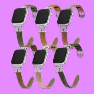 [골드스마일]애플워치 9 7 8 SE 울트라 D라인 가죽 스트랩 줄 밴드
