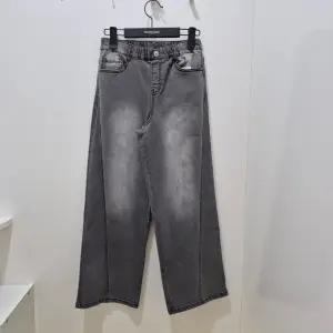 [행복한백화점][행텐주니어]틴즈 여아 풀밴딩 커팅 라인 와이드 데님팬츠 1453015560610  다크그레이