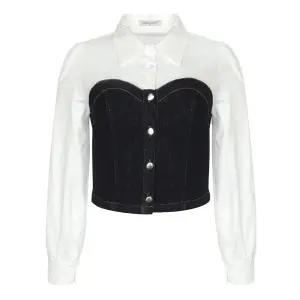 [레코브] (레코브) 데님배색 블라우스(LG61C9BL536X)