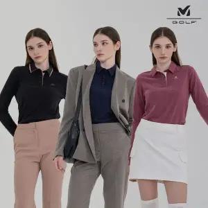 [NS홈쇼핑]밀레골프 여성 기모 카라티셔츠 3종[35378820]