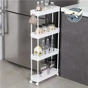 슬림 이동식 수납 선반 정리함 주방 욕실 틈새 틈새선반 이동식트롤리 세탁실수납장 이동식선반