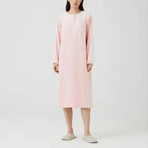 [JAJU](강남점)(이월) 여 밍크 플리스 셔링 파자마 원피스 J204403205