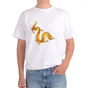 가족티 반팔 라운드티 드래곤 용 황룡 상상의동물