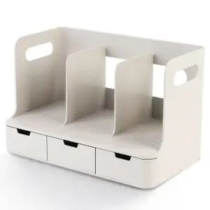 시스맥스 서랍책꽂이 베이지 책정리 문구 소품 보관 서류꽂이 책진열대 데스크멀티박스
