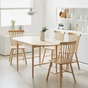 헤이몰리 하트 원목 접이식 확장형 식탁 테이블