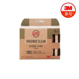 [3M] 그리너 클린 천연펄프 수세미(8입) 강력