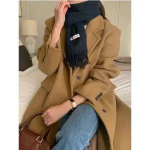럭셔리 모직 가을 겨울 바트롱코트