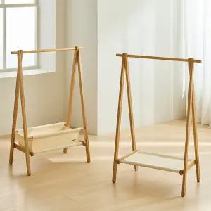 한샘 키즈 원목 행거 (2종택1) 선반형 수납형