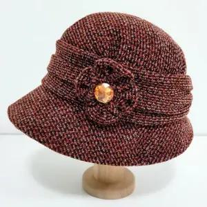 모자이크 벙거지 여성 엄마 부인 할머니 코사지 겨울 귀달이 챙모자 5color