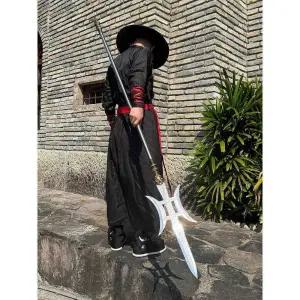 방천화극 여포 양날도끼 무기 공연 전통 사극 전투씬