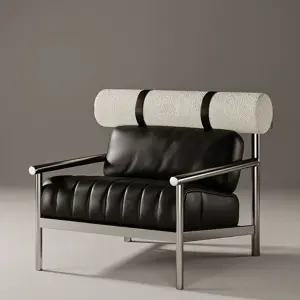 미드센츄리의자 모던 거실 인테리어 블랙 암체어 1인소파