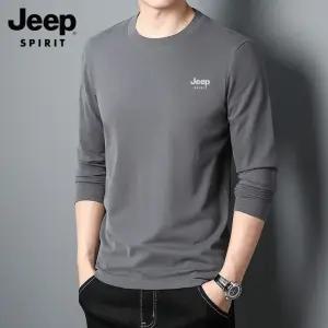 JEEP SPIRIT 남자 긴팔티 오버핏 빅사이즈 기본 무지 면 티셔츠