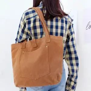 빅포켓 포인트 남여공용 데일리백 캔버스 에코 숄더백