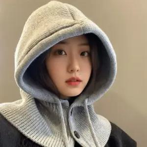 니트 바라클라바 머플러 여성 넥워머 겨울모자