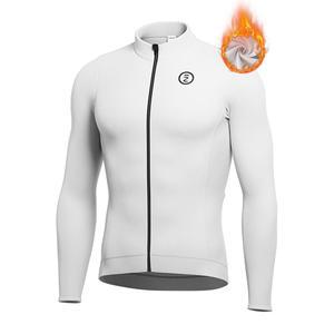 인바이크 남성 사이클링 저지 겨울 보온 방풍 자전거 긴 소매 플리스 재킷, 뒷주머니 3개 포함