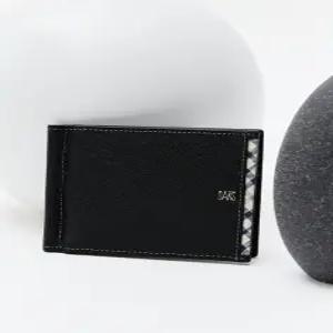 닥스 액세서리 남성 25SS 블랙 체크배색 소가죽 머니클립 WBWA5E701BK