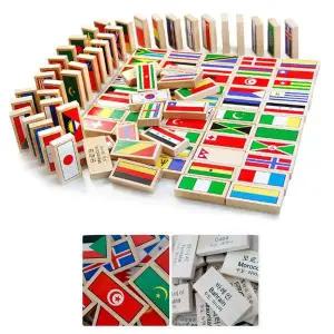 만국기 도미노 블록 나라 국기 국명 수도 유아 교구 카프라