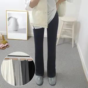 [롱/숏ver.] 시그니처 융털 세미 부츠컷 팬츠 4color / 국내생산 F XL 겨울 융기모 밴딩바지 빅사이즈제작