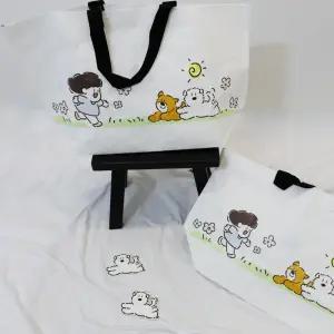 귀여운 리유저블백 타포린백 휴대용 장바구니 마트 가방/분리수거/여행백/대형/수납/정리/타보린백/큰가방