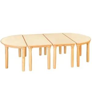 고품질 MD 교구 H2-1 자작합판 안전책상 원목다리 어린이집 (WCBAD3A)