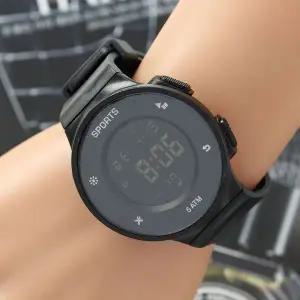 [콩심팥심]생활 방수 전자 손목시계 스톱워치 스포츠시계 블랙 군인시계