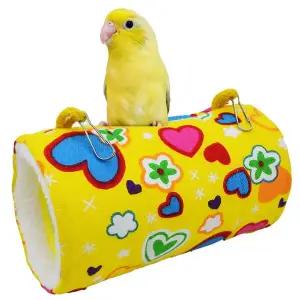 [콩심팥심]윙즈네스트 앵무새 하트 터널 놀이터 장난감 포치 앵무새먹이