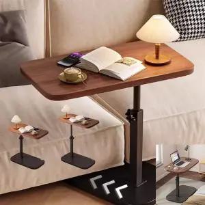 폭좁은책상 쇼파 침대 거실 옆 상판 회전 이동식 높이조절 미니 보조 사이드 테이블 협탁